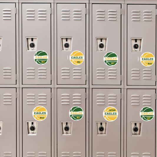 Personalized Basketball Magnets for Lockers