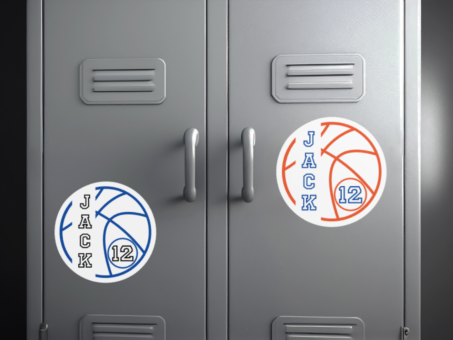 Personalized Basketball Magnets for Lockers