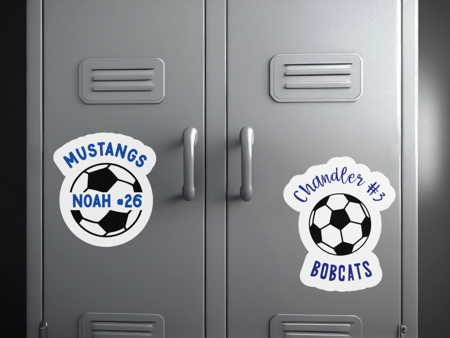 Personalized Soccer Locker Magnets