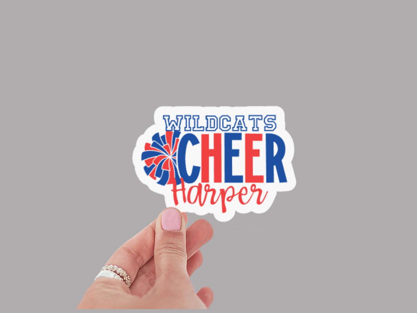 Personalized Cheer Sticker or Magnet