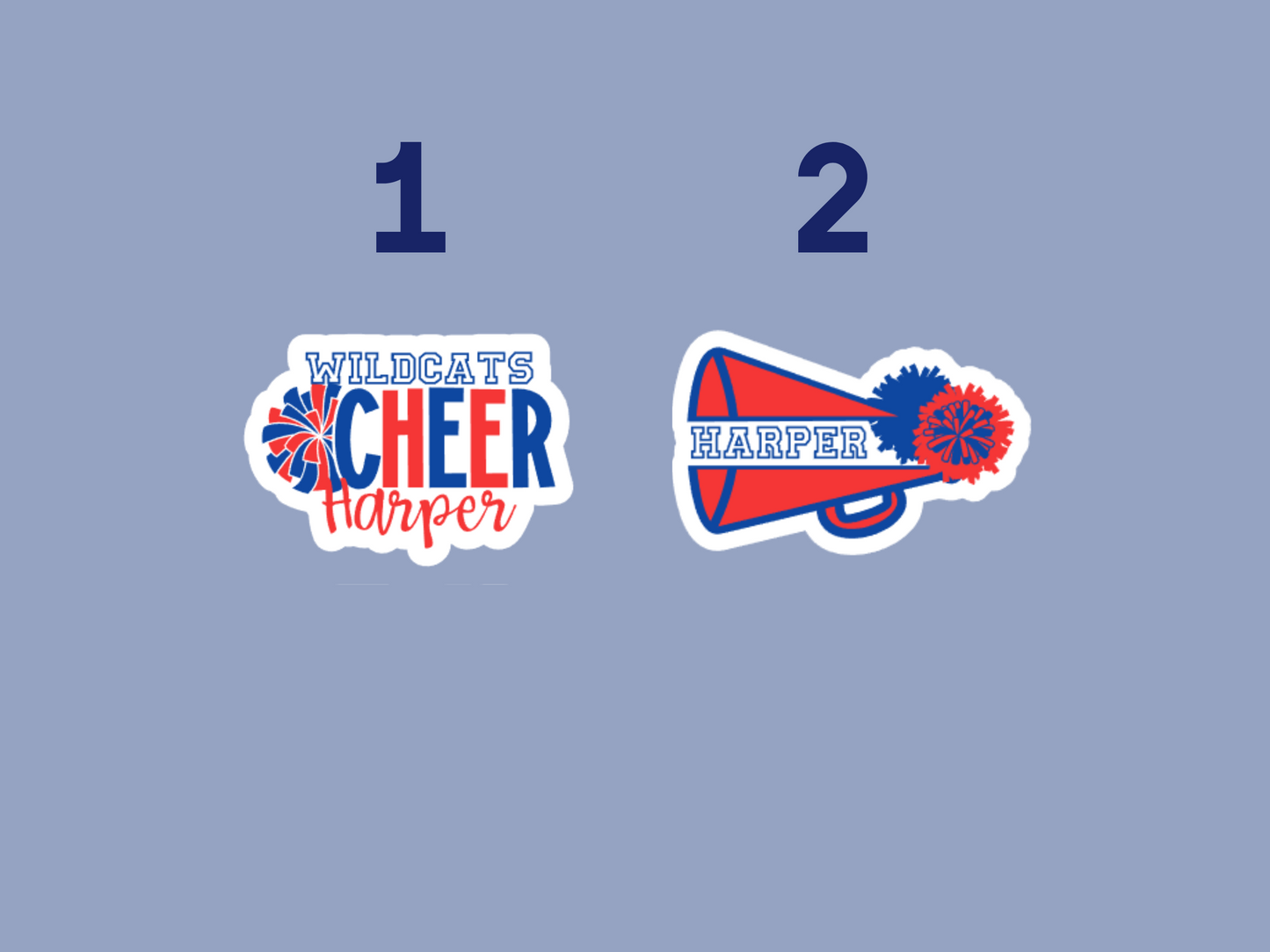 Personalized Cheer Sticker or Magnet