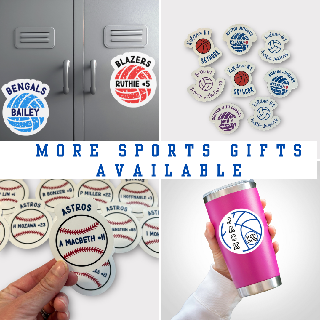 Personalized Volleyball Magnet for Locker or Sticker