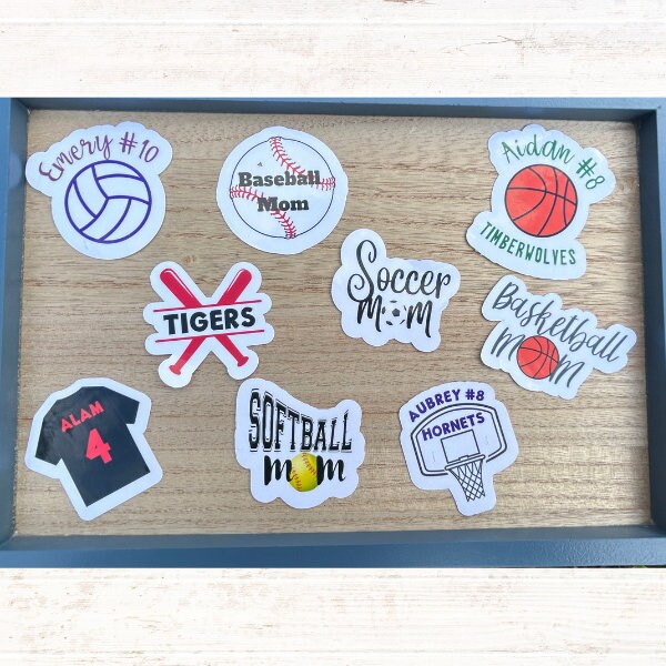 Personalized Basketball Sticker or Magnet