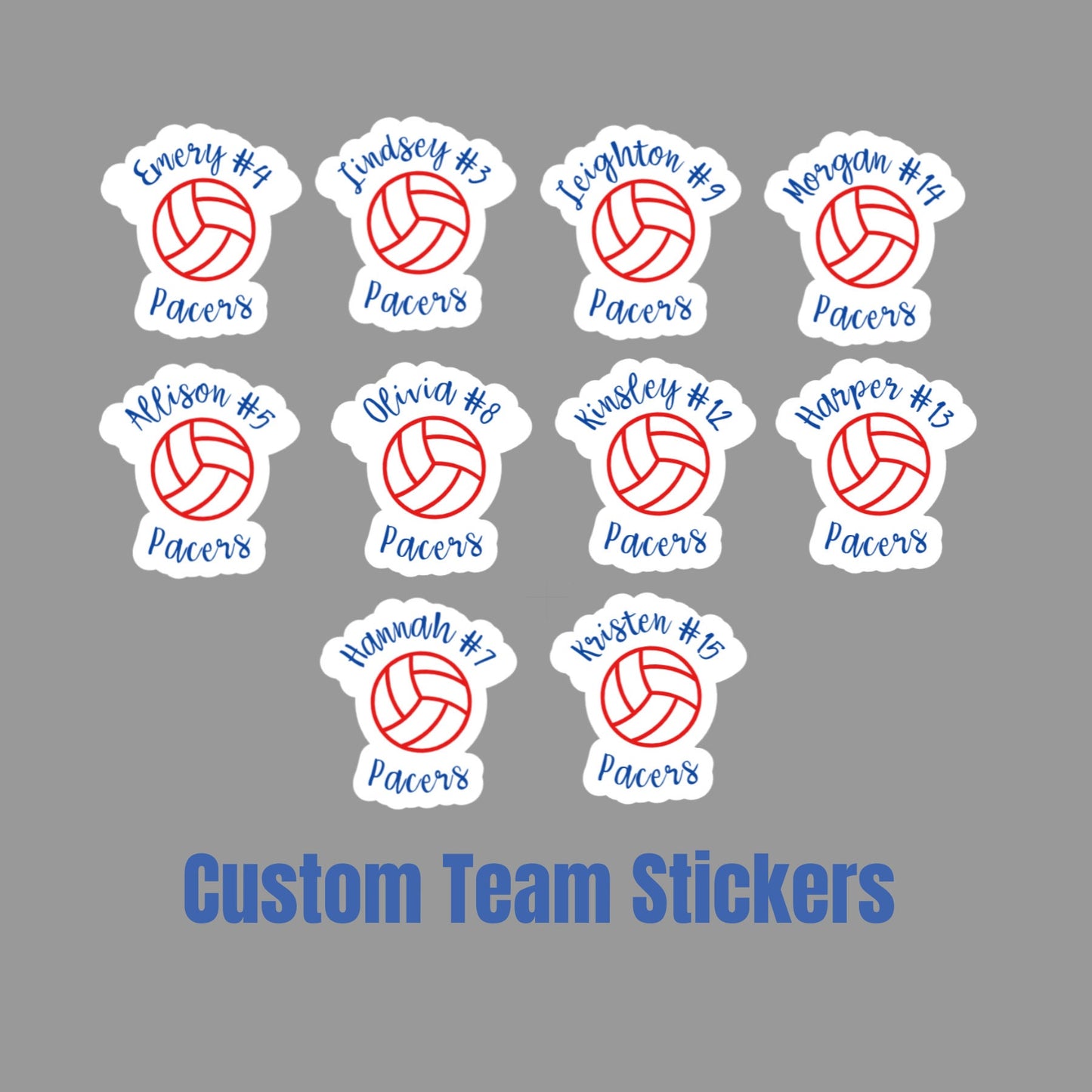 Personalized Volleyball sticker