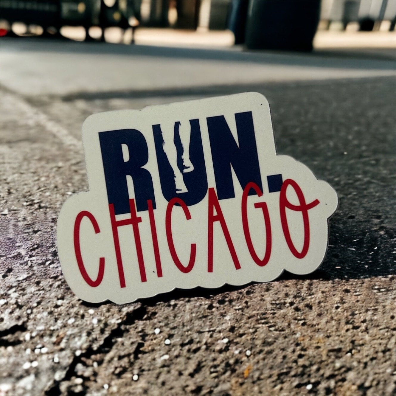 Run Chicago Sticker or Magnet