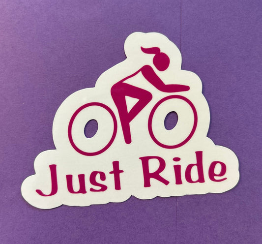 Just Ride Cycling sticker or magnet