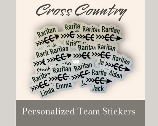 Personalized Cross Country Team sticker set of 10 | Cross Country gift | CC Team stickers | XC Team Stickers | Cross Country team gift | CC
