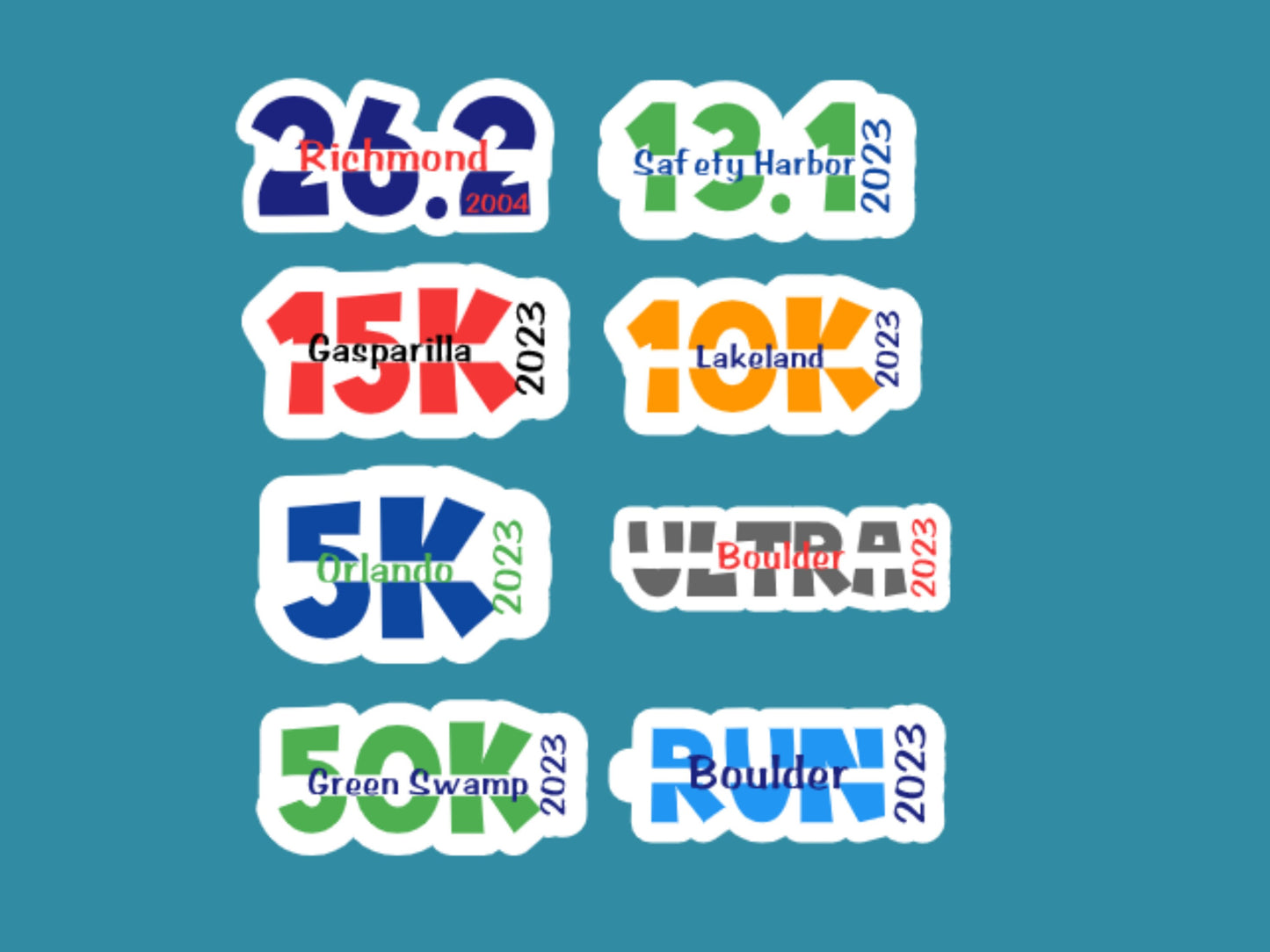 Personalized 13.1 Stickers