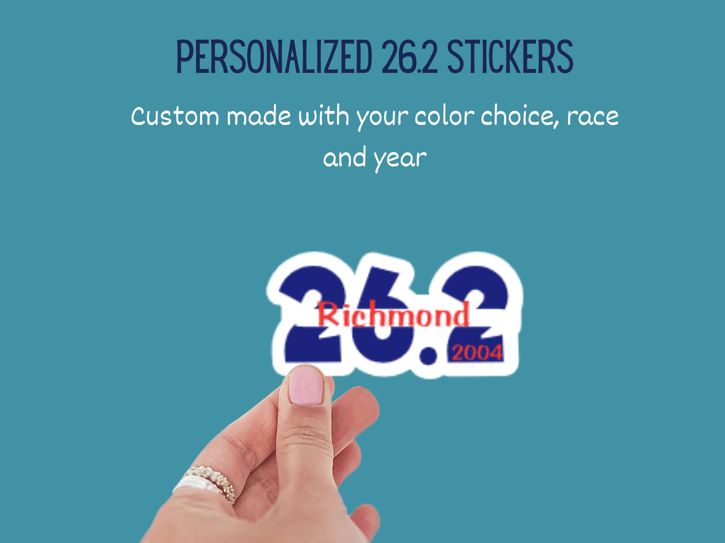 Personalized 26.2 Stickers