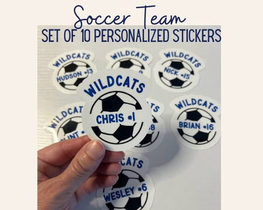 Personalized Soccer Sticker Set