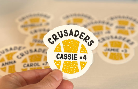 Personalized Tennis Team Stickers