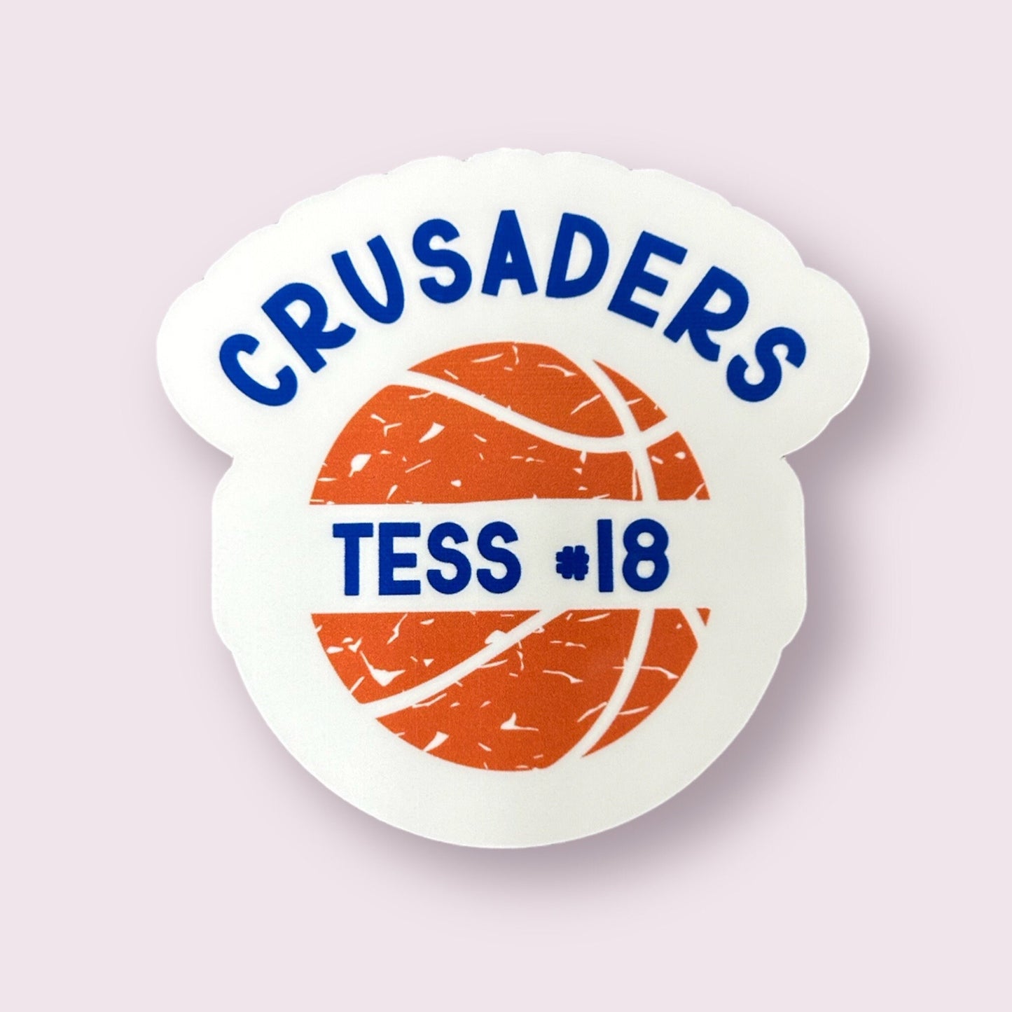 Personalized Basketball Sticker or Magnet