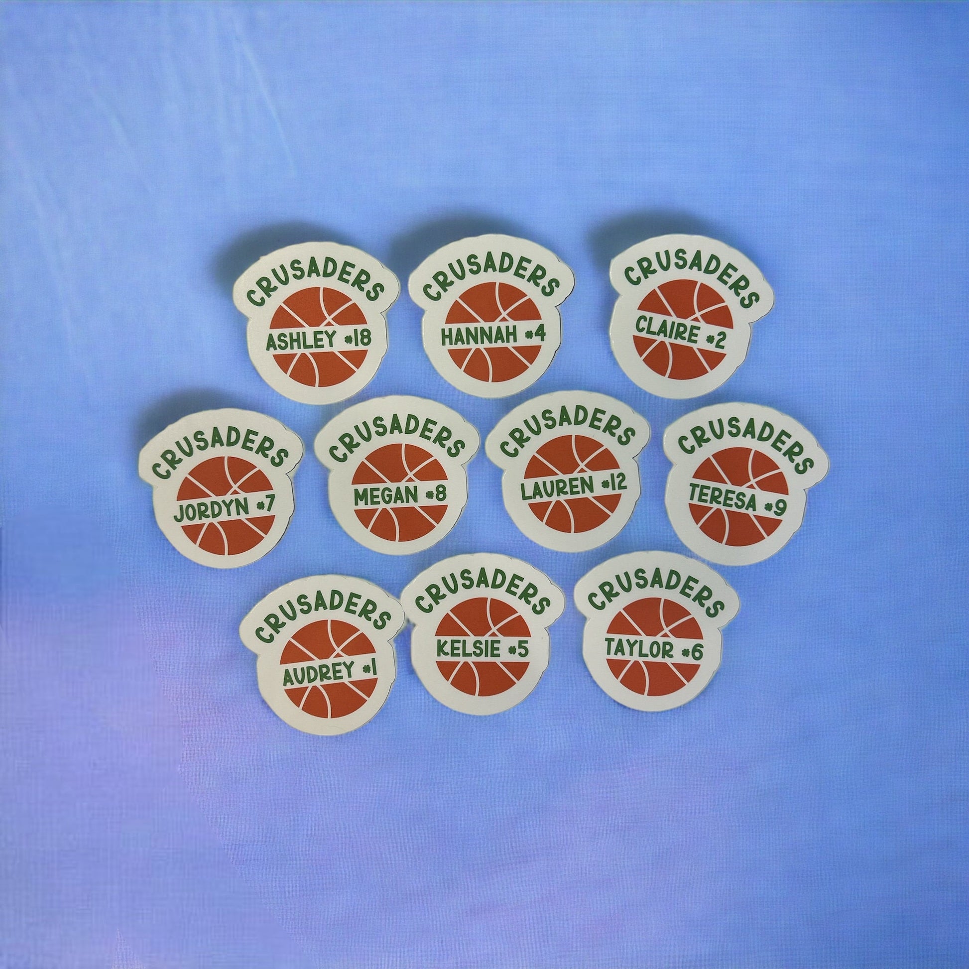 Personalized Basketball Team sticker set of 10 | Basketball Team name sticker | Custom basketball sticker | Personalized basketball gift