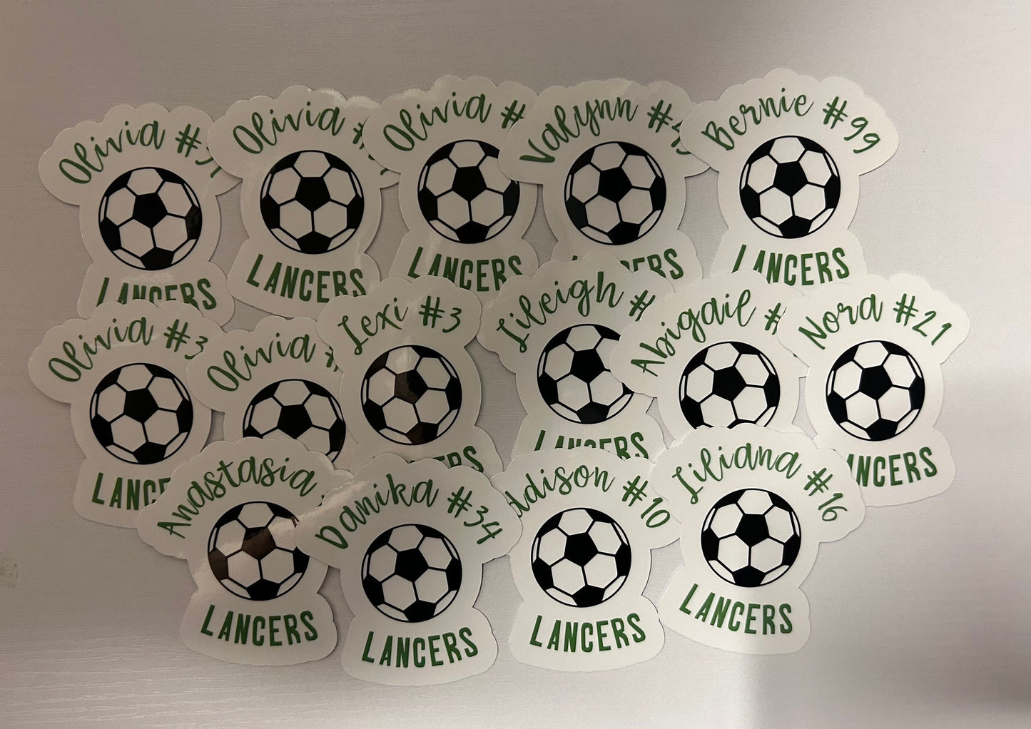 Personalized Soccer Sticker Set of 10