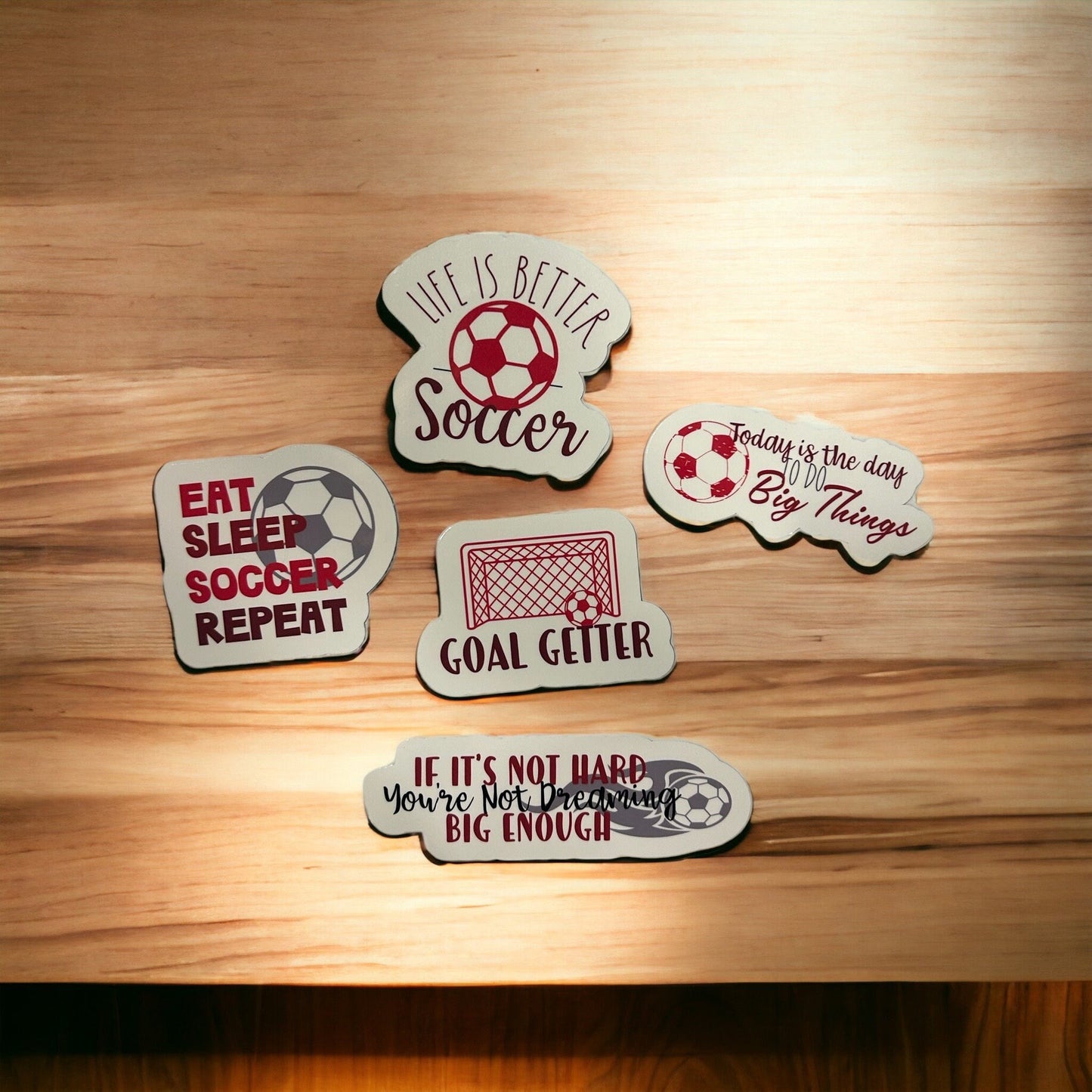 Soccer Sticker Set of 5 Stickers