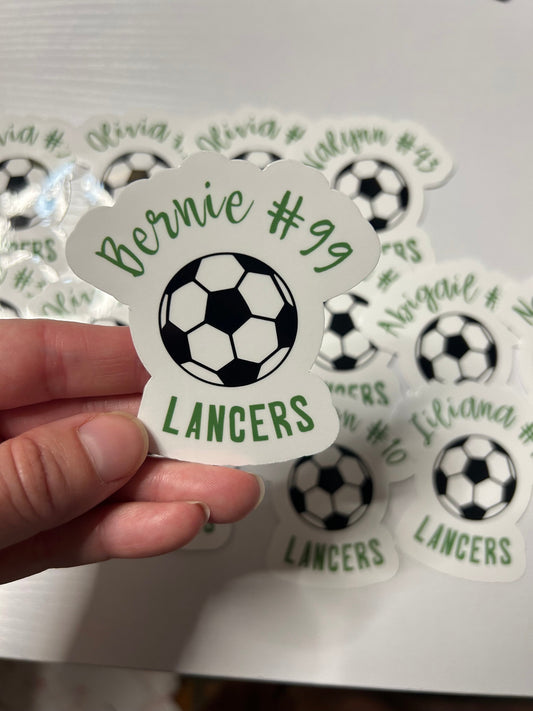 Personalized Soccer Sticker Set of 10