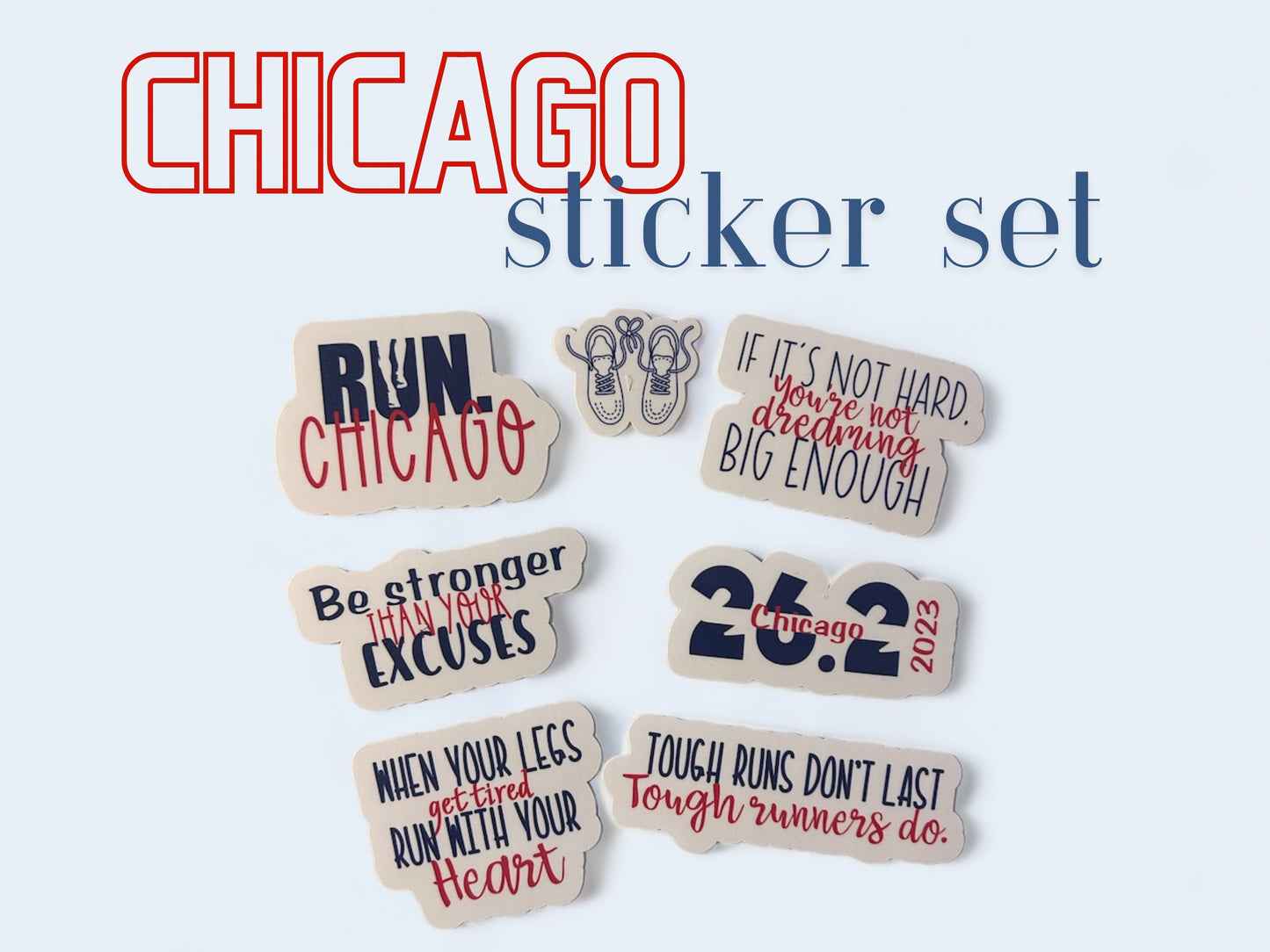 Chicago Running Sticker Set