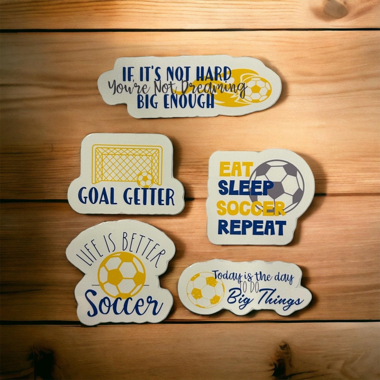 Soccer Sticker Set of 5 Stickers