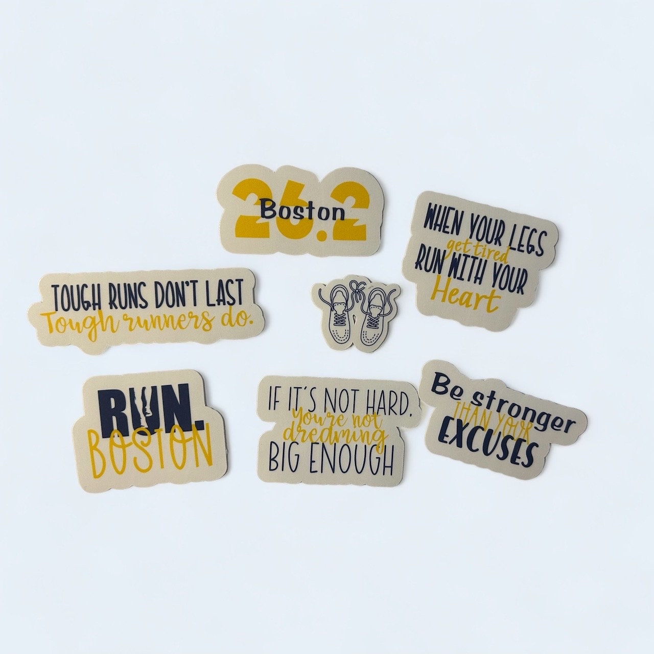 Boston Running Sticker Set