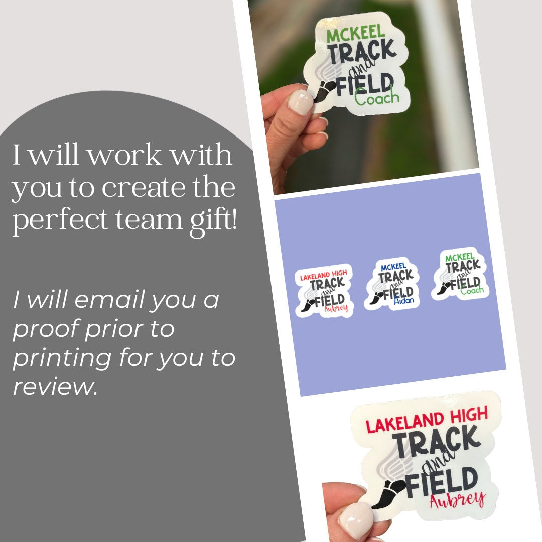 Personalized Track and Field Stickers