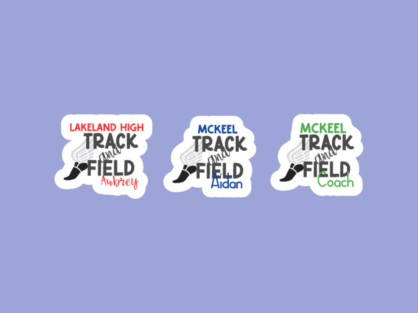 Personalized Track and Field Stickers