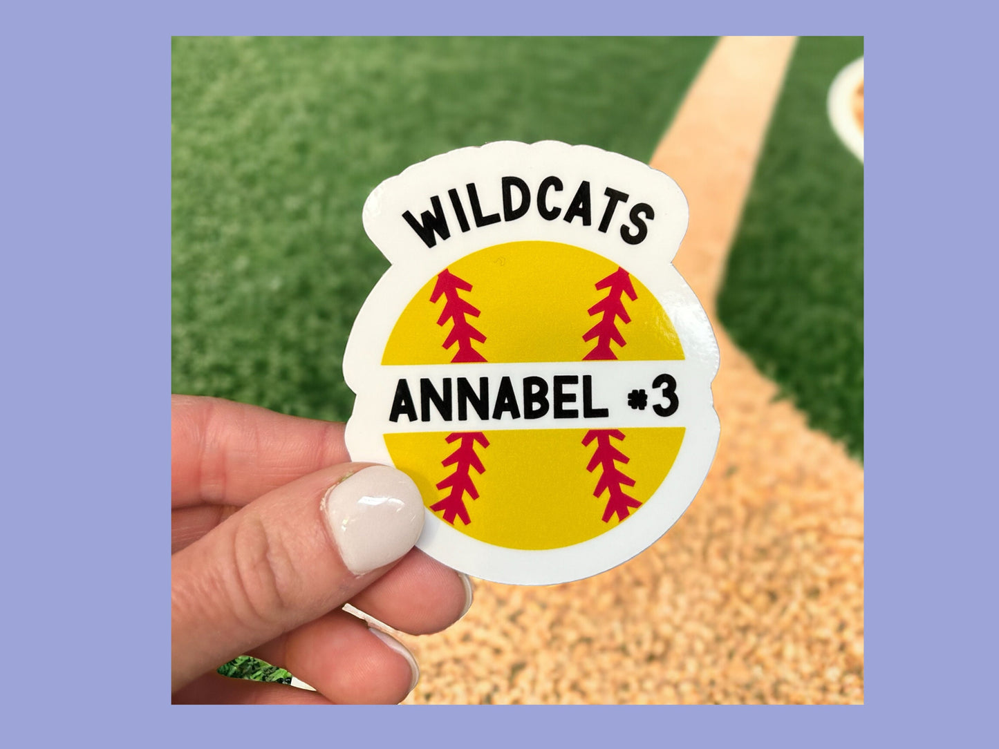 Softball Team Personalized Stickers