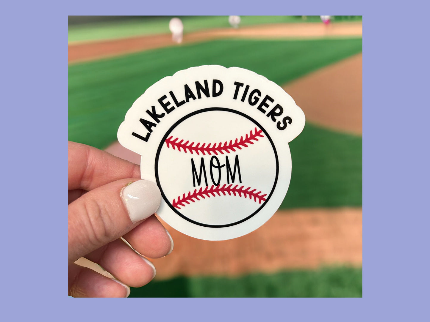 Custom Baseball Mom Sticker or Magnet