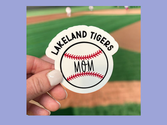 Custom Baseball Mom Sticker or Magnet