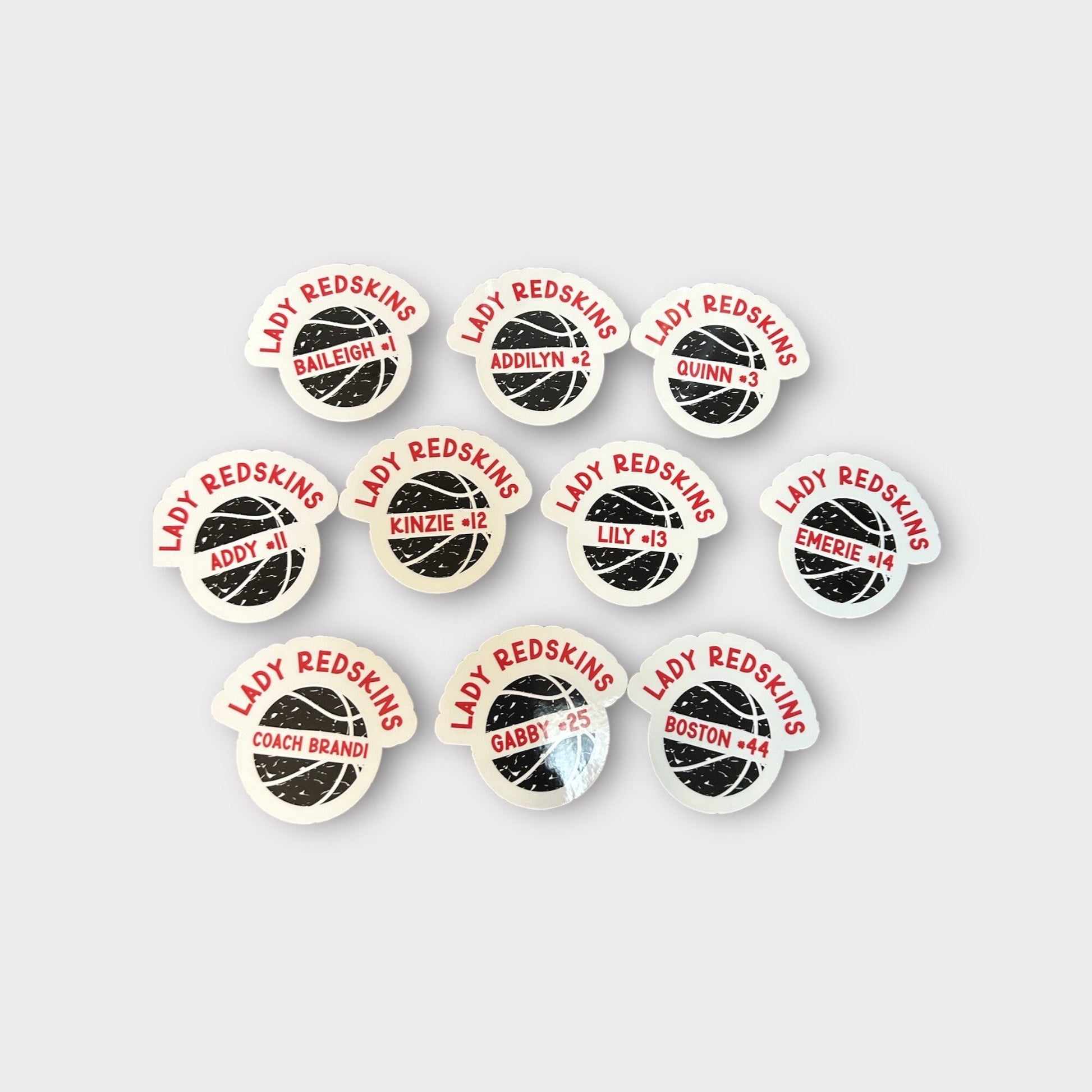 Personalized Basketball Team sticker set of 10 | Basketball Team name sticker | Custom basketball sticker | Personalized basketball gift