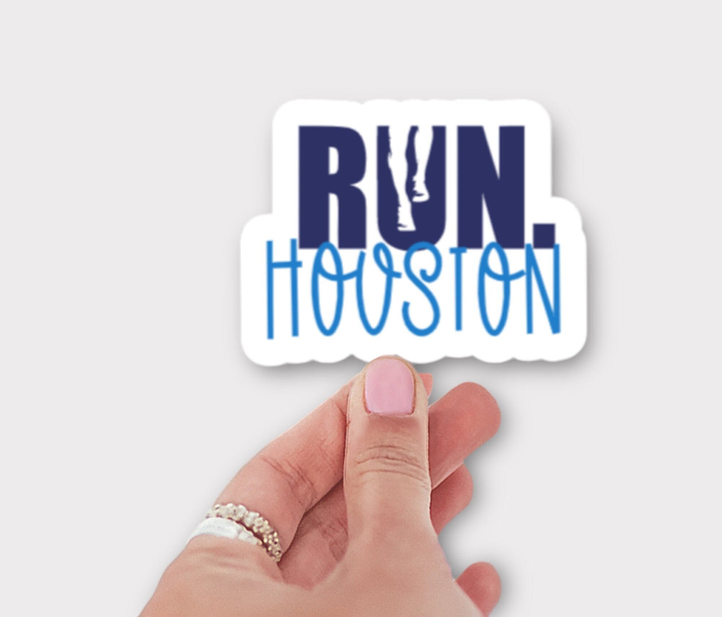 RUN Houston Sticker or Magnet