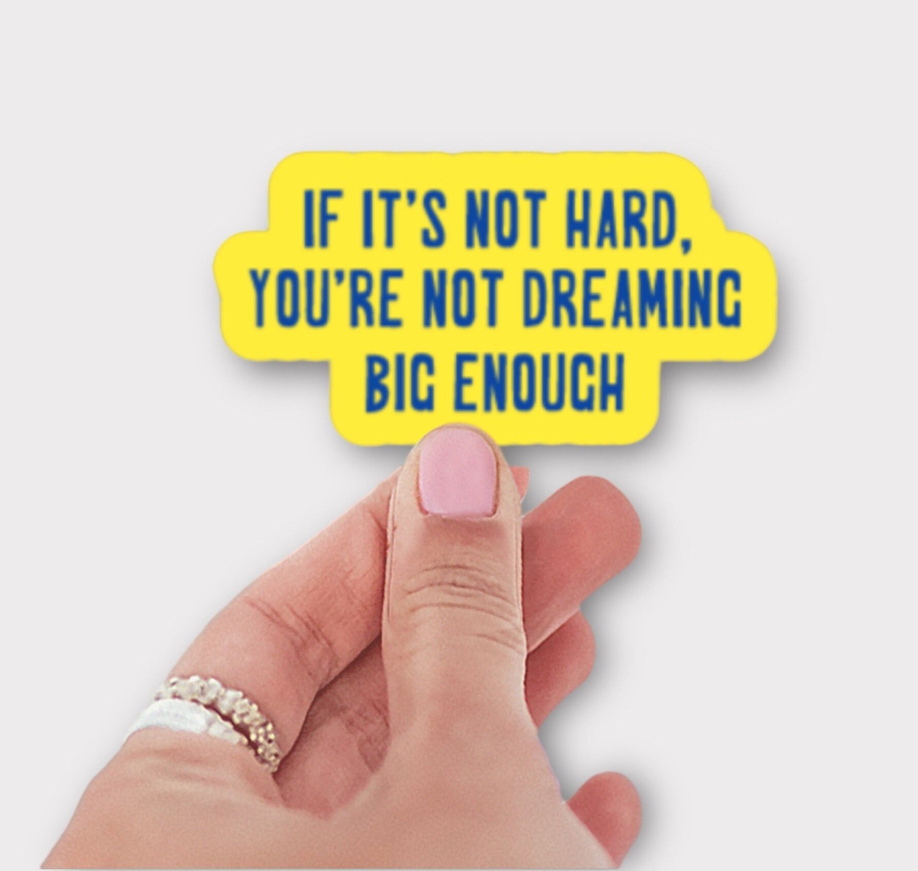 Running motivation Sticker or Magnet | If it's not hard, you're not dreaming big enough | Fitness motivation | Running journal sticker