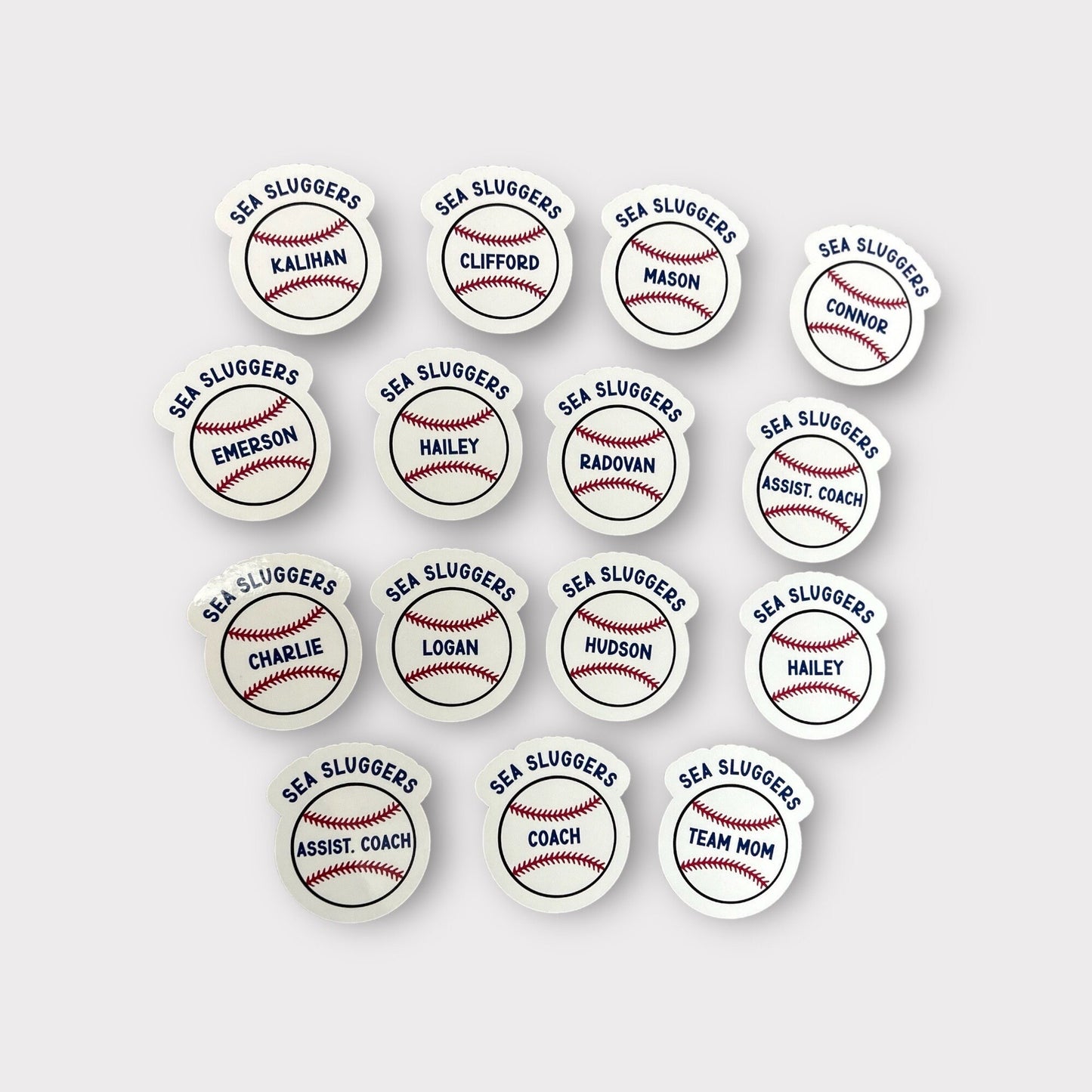 Personalized Baseball Team Stickers