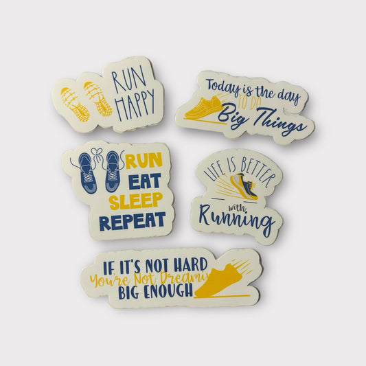 Running Sticker Set of 5 Stickers