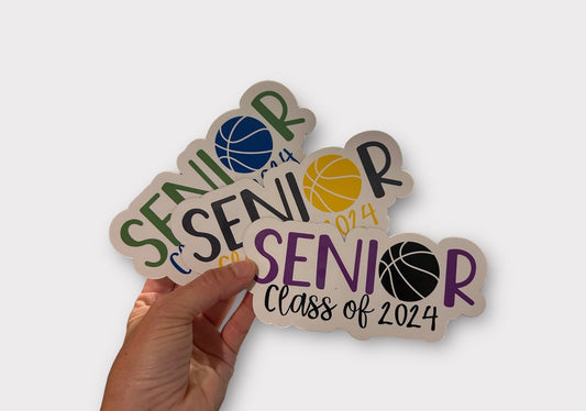 Senior Basketball Sticker or Magnet