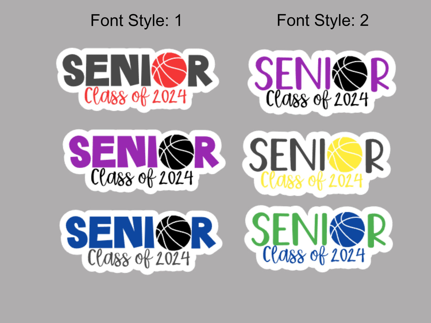 Senior Basketball Sticker or Magnet