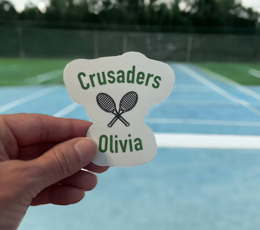 Personalized Tennis Team stickers set of 10