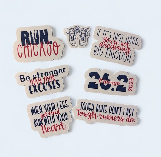 Chicago Running Sticker Set