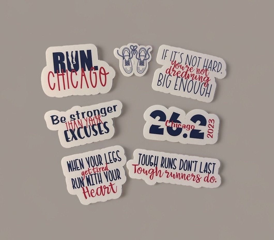 Chicago Running Sticker Set