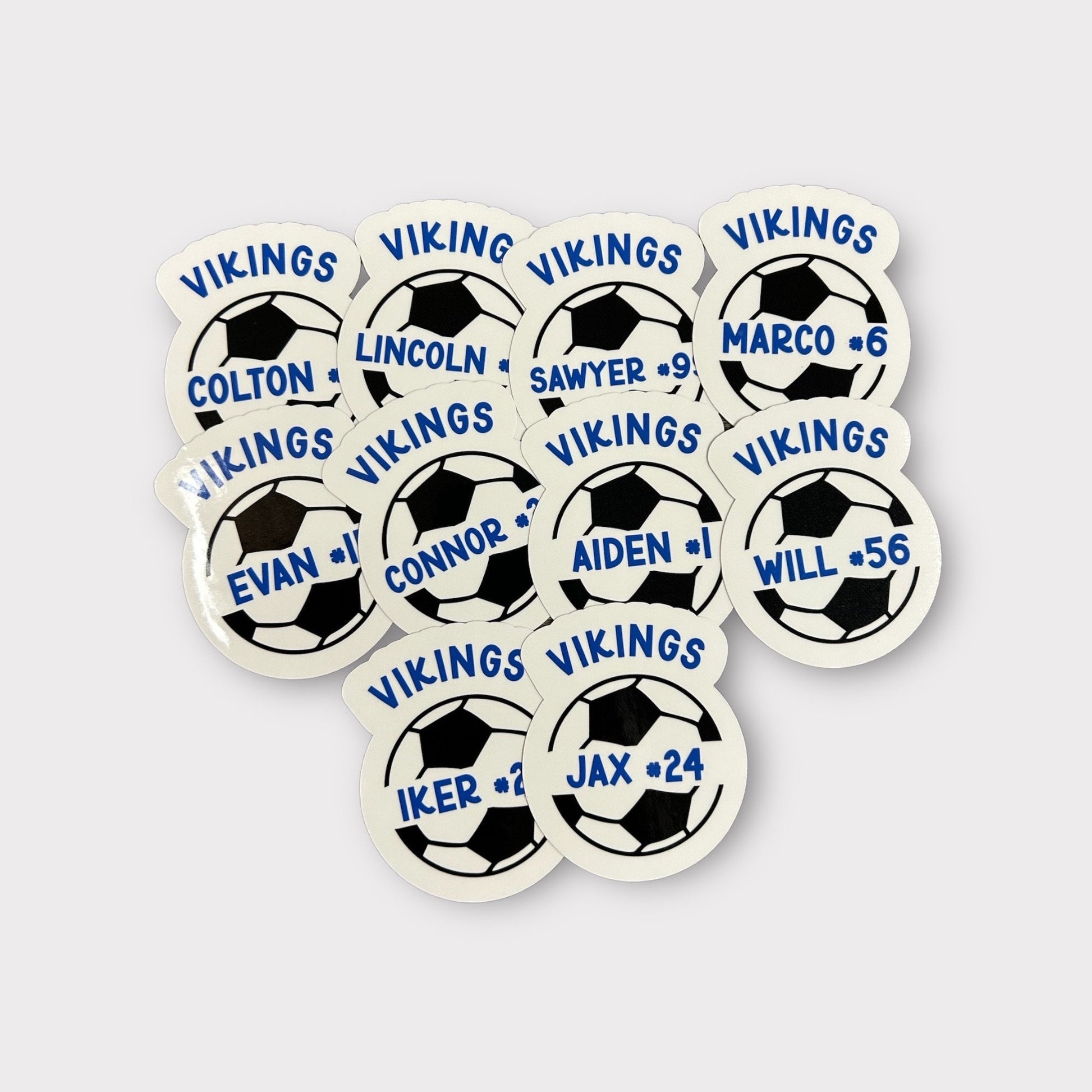 Personalized Soccer team stickers