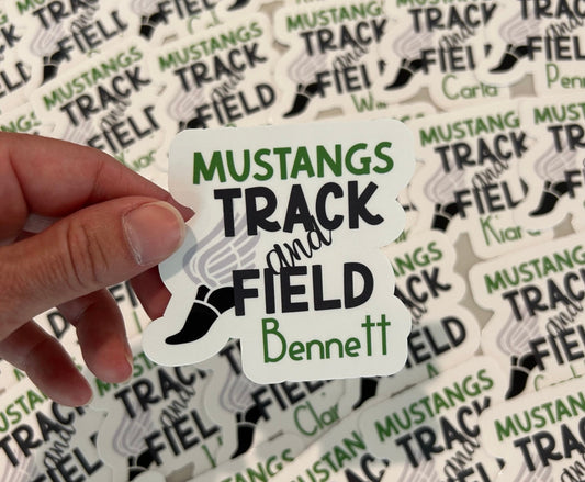 hand holding track sticker