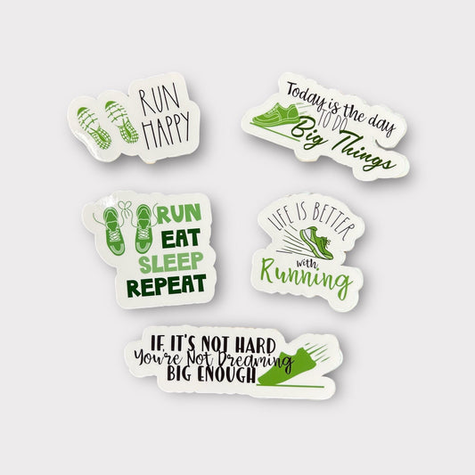 Running Sticker Set of 5 Stickers