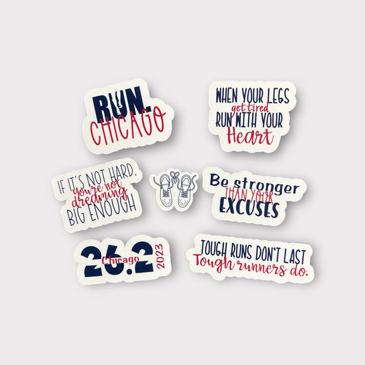 Chicago Running Sticker Set