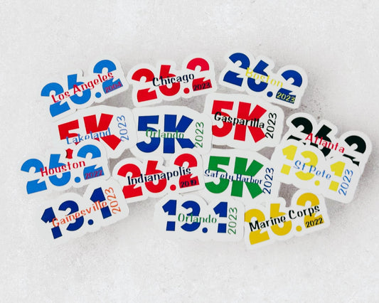 Personalized Marathon Race Stickers