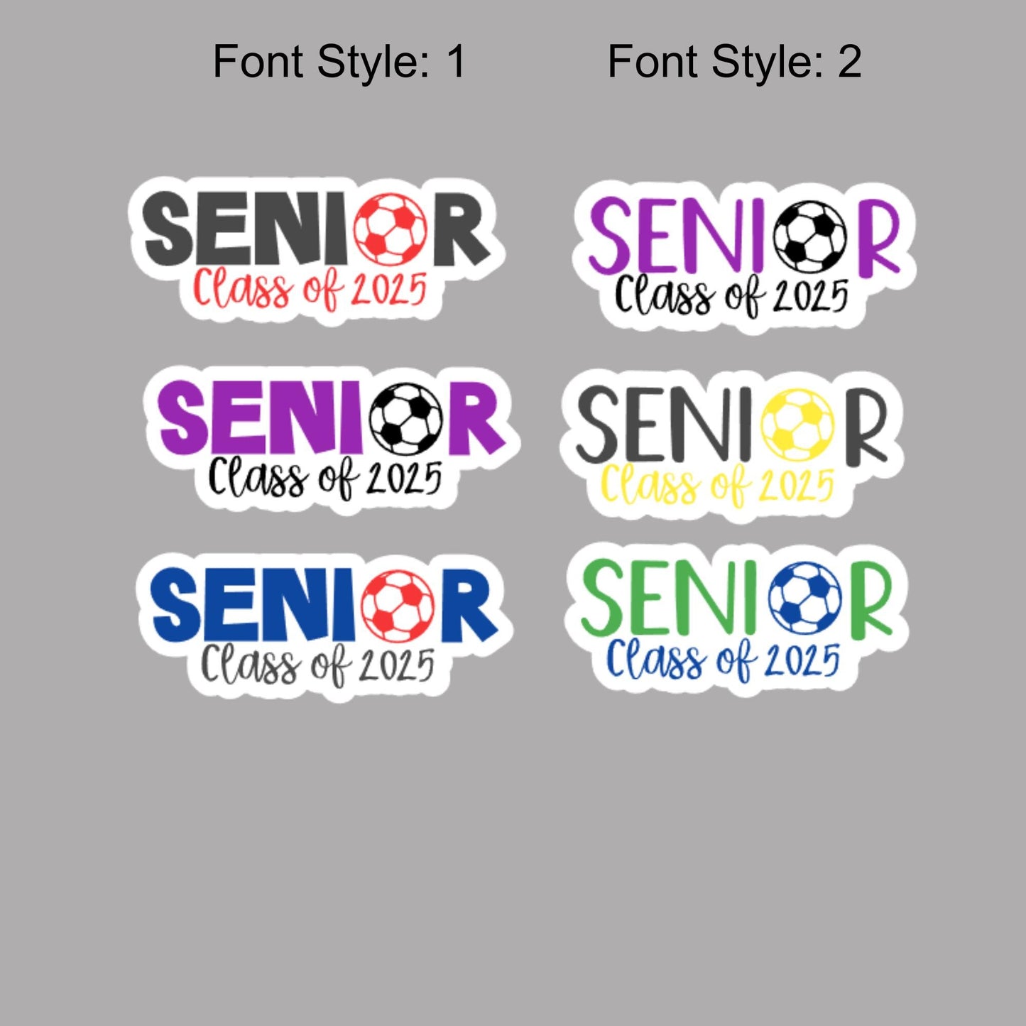 Senior Soccer Sticker or Magnet