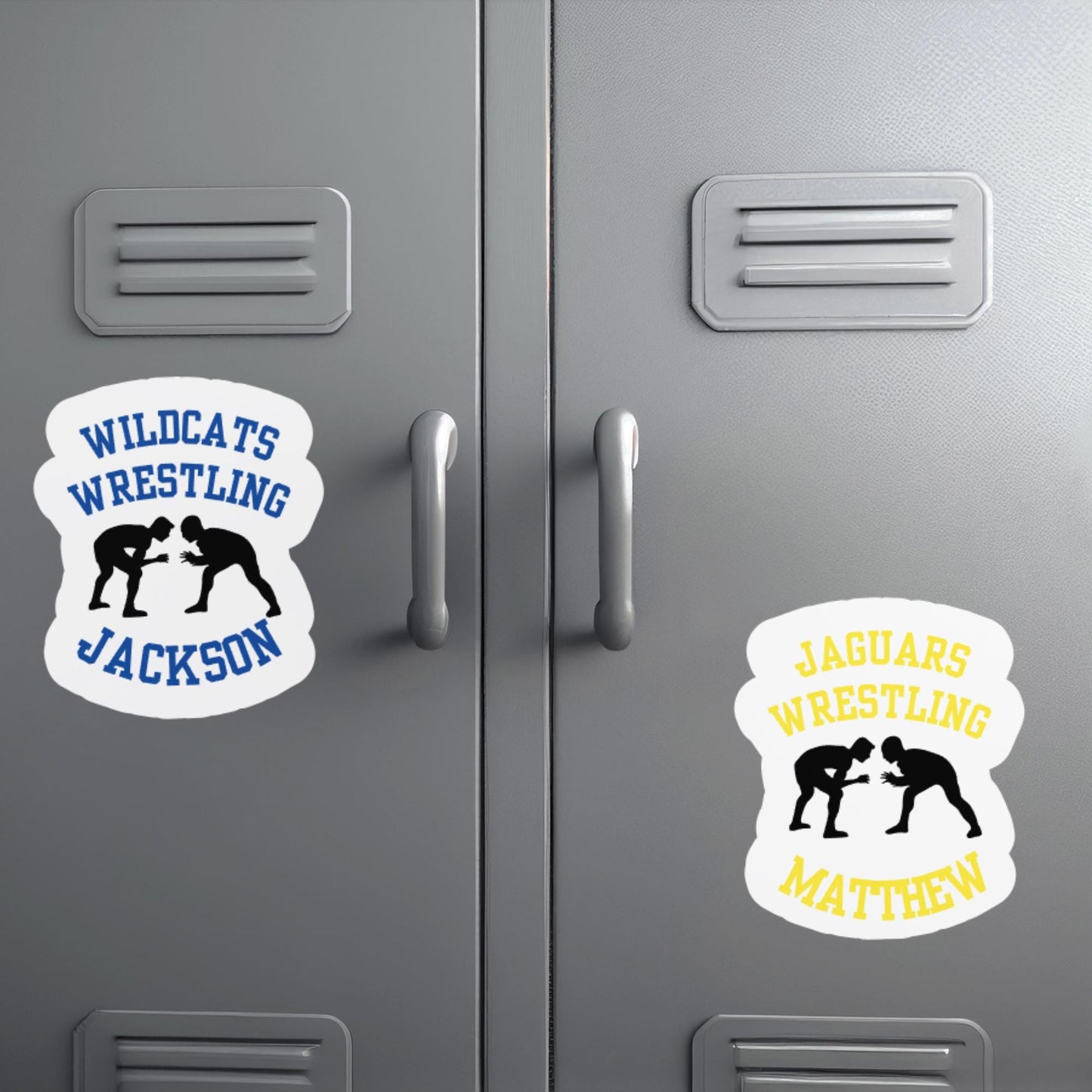 Personalized Wrestling Magnet for Locker | Wrestling magnet or sticker for tumbler | Custom name Wrestling gift | Wrestling sticker