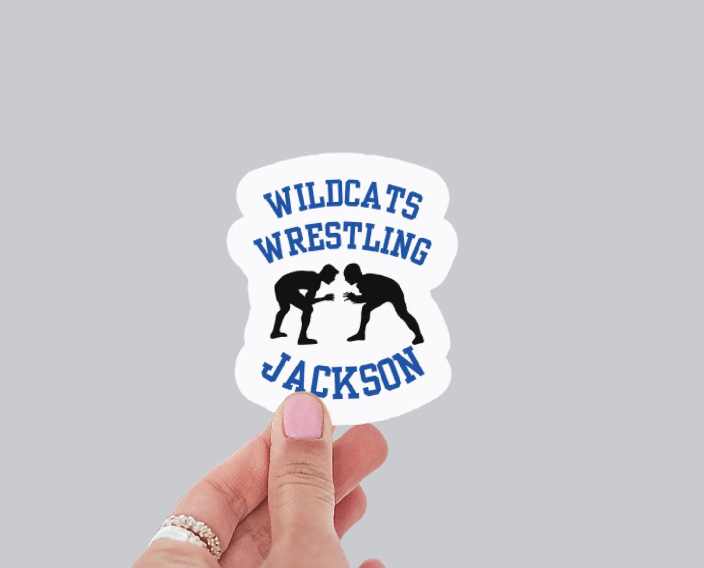 Personalized Wrestling Magnet for Locker | Wrestling magnet or sticker for tumbler | Custom name Wrestling gift | Wrestling sticker