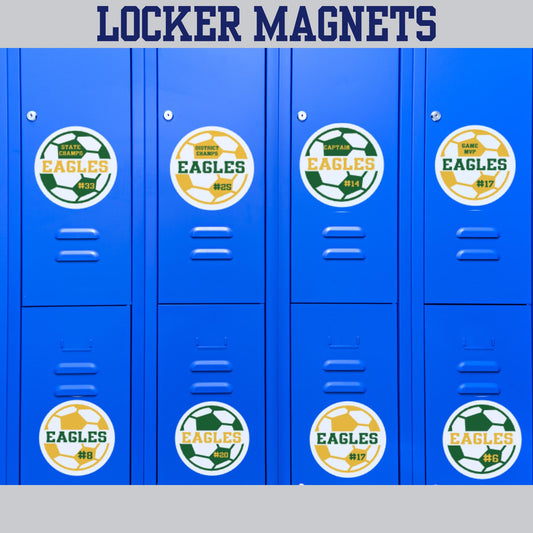 Personalized Soccer Locker Magnets