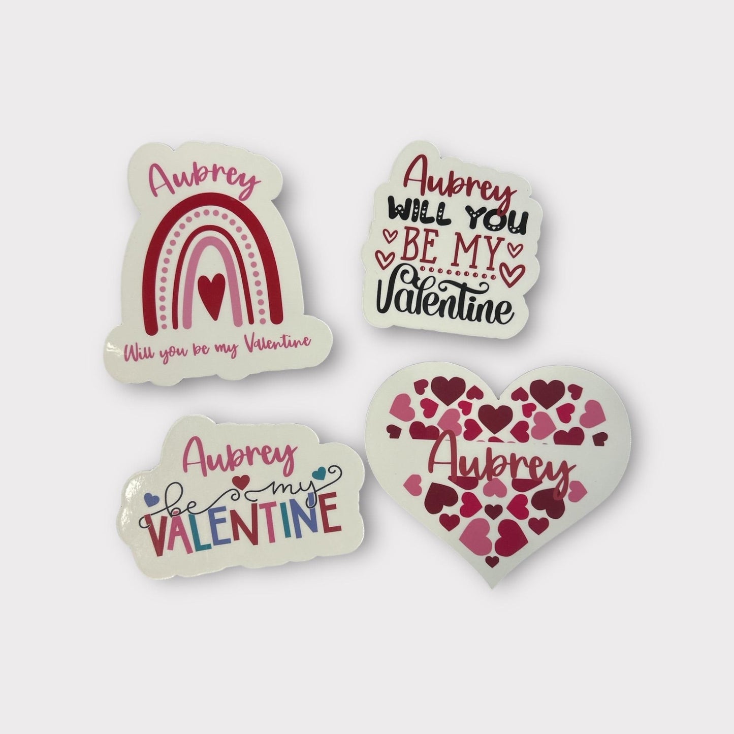 Personalized Valentine Sticker or Magnet Set