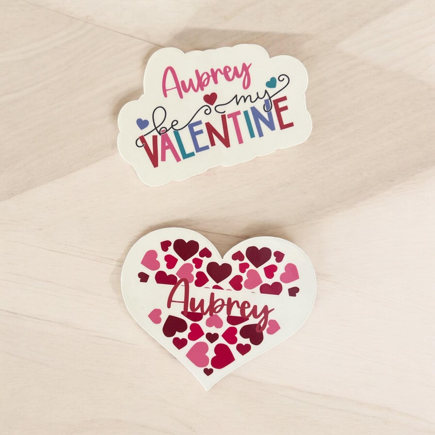 Personalized Valentine Sticker or Magnet Set