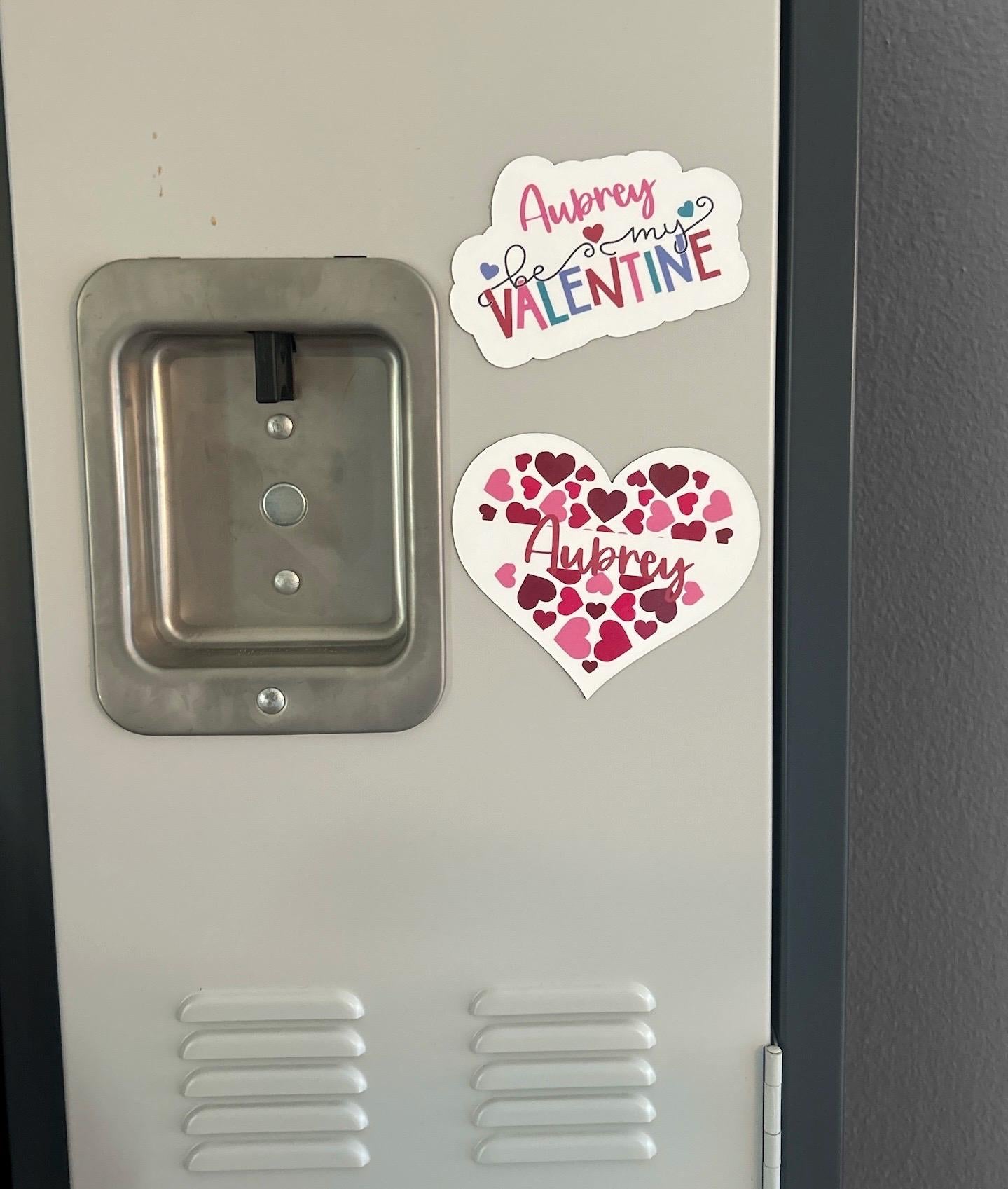 Personalized Valentine Sticker or Magnet Set